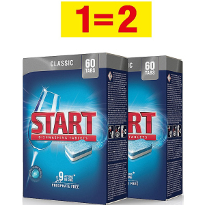 Таблетки для посудомийної машини Start Classic 60 шт + 60 шт (0501081800046) ТОП в Миколаєві