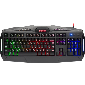 Клавіатура провідна Defender Goser GK-772L RGB USB Black (45772) в Миколаєві