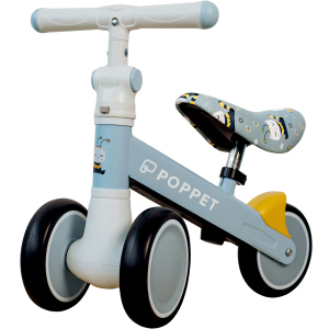 Дитячий триколісний беговел-каталка з безшумними колесами POPPET Кіт Бджілка Хані Весняно-Блакитний (PP-1605B) краща модель в Миколаєві