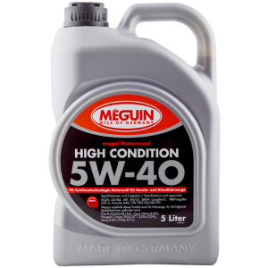 Моторное масло Meguin High Condition SAE 5W-40 5 л (4015838031986) лучшая модель в Николаеве