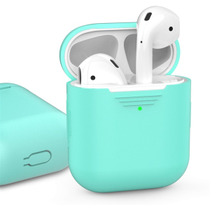 Классический Силиконовый чехол AhaStyle для Apple AirPods Mint green (AHA-01020-MGR) лучшая модель в Николаеве