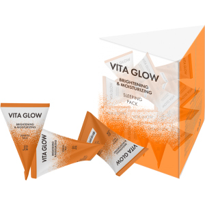 Маска для обличчя J:ON Вітаміни Vita Glow Brightening&Moisturizing Sleeping Pack 20 шт x 5 г (8802929006796) в Миколаєві