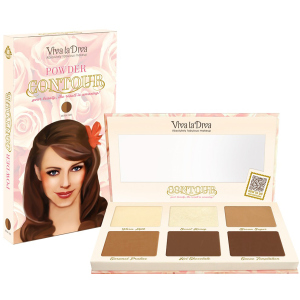 Палетка Viva La Diva Powder Contour Palette Medium Dark 6 г (7330906016540) краща модель в Миколаєві