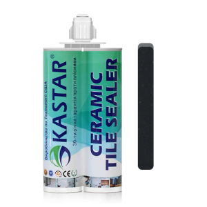 Двокомпонентна епоксидна фуга затірка Kastar Ceramic Tile Sealant Black Pearl/Чорний, 400мл. краща модель в Миколаєві