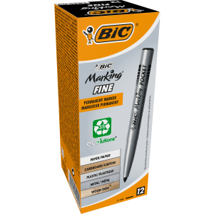 Набір перманентних маркерів BIC Marking Fine ECO 1.1 мм 12 шт Чорних (3086121445095) ТОП в Миколаєві