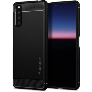 Чохол Spigen Rugged Armor для Sony Xperia 10 III Matte Black ТОП в Миколаєві