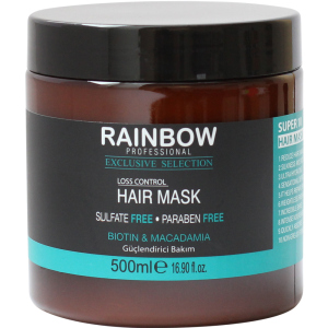 Маска для волосся без сульфатів та парабенів Rainbow Professional Exclusive Hair макадамія та біотин проти випадіння волосся 500 мл (73351) (8697426733517) ТОП в Миколаєві