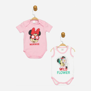 Боді Disney Minni Mouse MN17331 86-92 см 2 шт Біло-рожеве (8691109875174) в Миколаєві