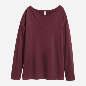 Жіночий лонгслів H&M 4383336-ACXF L Сливовий (DD3000003124533) краща модель в Миколаєві