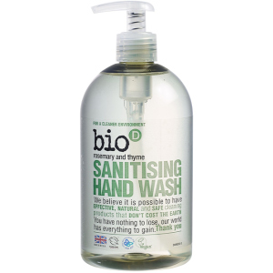 Жидкое дезинфицирующее мыло Bio-D Sanitising Hand Wash Rosemary & Thyme с эфирным маслом 500 мл (5034938200107) в Николаеве