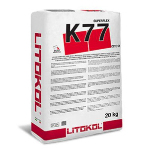 Клей на цементній основі Litokol SUPERFLEX K77 20кг (K77G0020) Сірий в Миколаєві