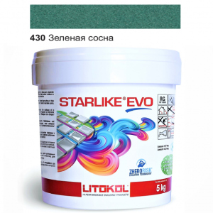 Эпоксидная затирка Litokol Starlike EVO 430 Зелёная сосна 5кг в Николаеве