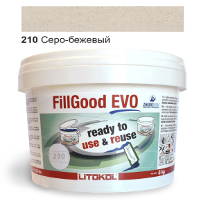 Полиуретановая затирка Litokol FillGood EVO 210 (Серо-бежевый) 5кг. лучшая модель в Николаеве