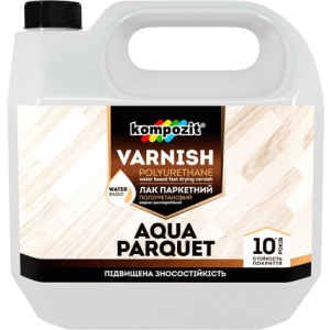 Лак паркетний Kompozit AQUA PARQUET Глянсовий 1 л (4820085741898) краща модель в Миколаєві