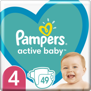 Підгузки Pampers Active Baby Розмір 4 (Maxi) 9-14 кг 49 шт (8001090949851) краща модель в Миколаєві