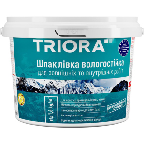 Шпаклівка вологостійка TRIORA Акрилова 8 кг Біла (4823048024489) в Миколаєві