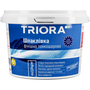 Шпаклівка фінішна TRIORA Тонкошарова 5 кг Біла (4823048021969) краща модель в Миколаєві