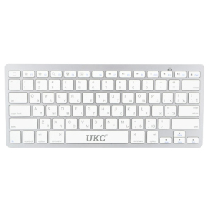 Бездротова клавіатура UKC BK-3001 Wireless Keyboard Bluetooth Silver надійний