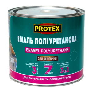 Емаль поліуретанова для дерева LUXE PROTEX 2.4кг коричнева