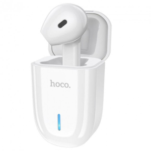 Bluetooth гарнитура HOCO wireless headset (with charging case) |3h, BT5.0, Touch|white ТОП в Николаеве