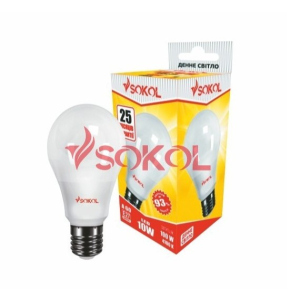 Набор 100 шт. LED лампа SOKOL A60 7.0W 220В E27 4100К ТОП в Николаеве