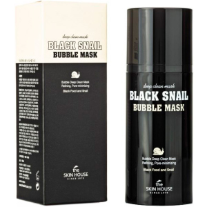 Маска The Skin House киснева з равликом та деревним вугіллям Black Snail Bubble Mask 100 мл (8809080823217) краща модель в Миколаєві