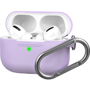 Силиконовый чехол AhaStyle с карабином для Apple AirPods Pro Lavender (AHA-0P100-LVR)