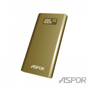 Універсальна мобільна батарея Aspor A387S 10000mAh Gold надійний