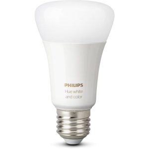 Умная лампа Philips Hue Single Bulb E27, 9W(60Вт), 2000K-6500K, Color, Bluetooth, димируемая (929002216824) лучшая модель в Николаеве