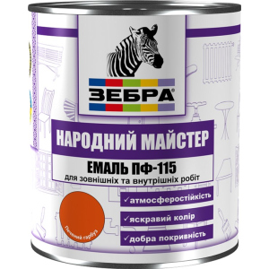 Емаль Zebra ПФ-115 2.8 кг серія Народний Майстер Зелений мох (4823048015982) ТОП в Миколаєві