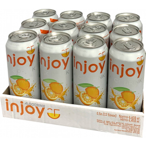 Упаковка слабоалкогольного напитка InJoy Юдзу 0.5 л х 12 шт 6.7% (4820236720987) рейтинг