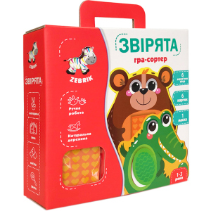 Дерев'яна мозаїка Vladi Toys Звірятка (укр) (ZB2002-05)