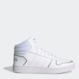 Черевики Adidas Hoops 2.0 Mid FY6023 39 (7) 25.5 см Ftwwht/Ftwwht/Silvmt (4064039171007) в Миколаєві