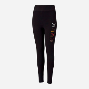 Лосіни дитячі Puma Classics Graphics Leggings 58929101 128 см Black (4063699366396) краща модель в Миколаєві