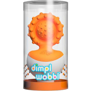 Прорезыватель-неваляшка Fat Brain Toys dimpl wobl оранжевый (F2172ML) (811802024442) лучшая модель в Николаеве