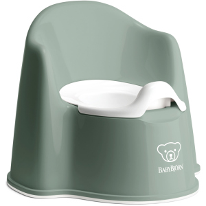 Горщик-крісло BabyBjorn Potty Chair Темно-зелений/Білий (55268) краща модель в Миколаєві