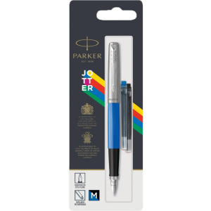 Ручка перьевая Parker Jotter 17 Plastic Blue CT FP M блистер (15 116) лучшая модель в Николаеве