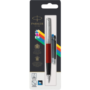 Ручка перьевая Parker Jotter 17 Standart Red CT FP M блистер (15 716)