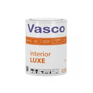 Краска Vasco interior LUXE ( Васко интериор ЛЮКС ) 0.9 л акриловая, совершенноматовая, стойкая к мытью, для интерьера в Николаеве