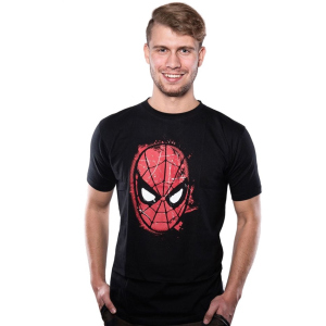 Футболка Good Loot Marvel Comics Spiderman Mask (Людина-павук) S (5908305224648) ТОП в Миколаєві