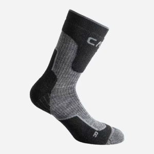 Шкарпетки CMP Trekking Sock Wool Long 3I49277-41YF 39-42 Nero-Grey (8057153059418) ТОП в Миколаєві