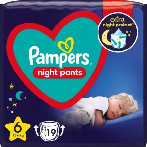 Подгузники-трусики ночные Pampers Night Pants Размер 6 (15+ кг) 19 шт (8006540234761) в Николаеве