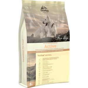 купить Сухой корм Carpathian Pet Food Active с курицей, скумбрией для взрослых активных собак от 1 года 3 кг (4820111140879)