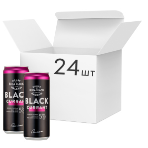 Упаковка слабоалкогольного напою Riga Black Balsam Currant Cocktail 5% 0.33 л x 24 шт (4750012000845) в Миколаєві