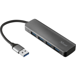 USB-хаб Trust Halyx 4-Port USB-A 3.2 Aluminium (TR23327) в Миколаєві