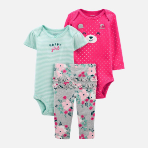 Комплект (боди 2 шт + леггинсы) Carters 1J996910 92 см 998 ASST Assorted-ST (194133787959) лучшая модель в Николаеве