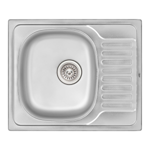 Кухонна мийка Qtap 5848 0,8 мм Satin (QT5848SAT08) краща модель в Миколаєві