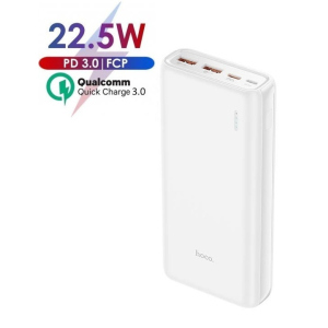 Павербанк Hoco 22.5W 20000mAh Quick Charge 3.0|Power Delivery для iPad/iPhone/ Xiaomi/ Samsung/Huawei white