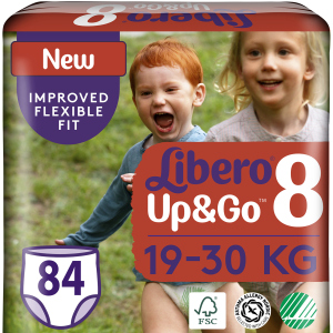 Підгузки-трусики Libero Up&Go 19-30 кг розмір 8 84 шт (7322541481517) в Миколаєві