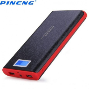 УМБ зарядное Power Bank Pineng 40000 mAh +LCD-экран внешний аккумулятор черный